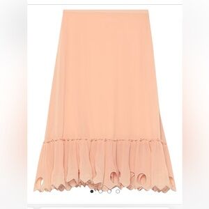 NTW - See By Chloe Pink Midi Cut Out Skirt